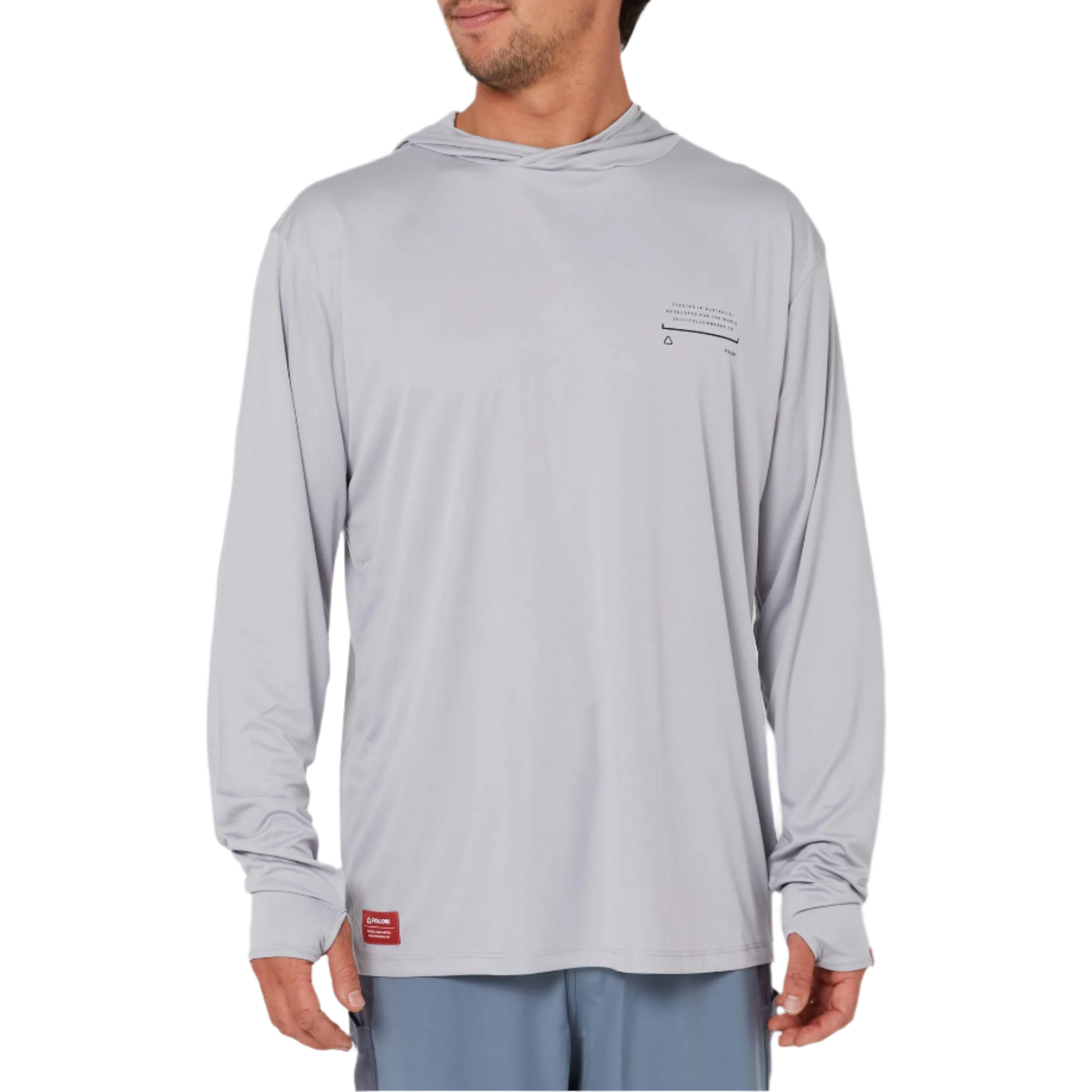 Follow Sun Hood L/S - Light Grey-1