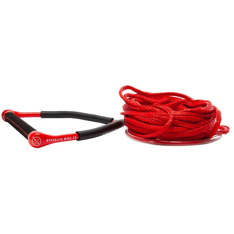 Hyperlite CG red wakeboard handle with POLY-e rope