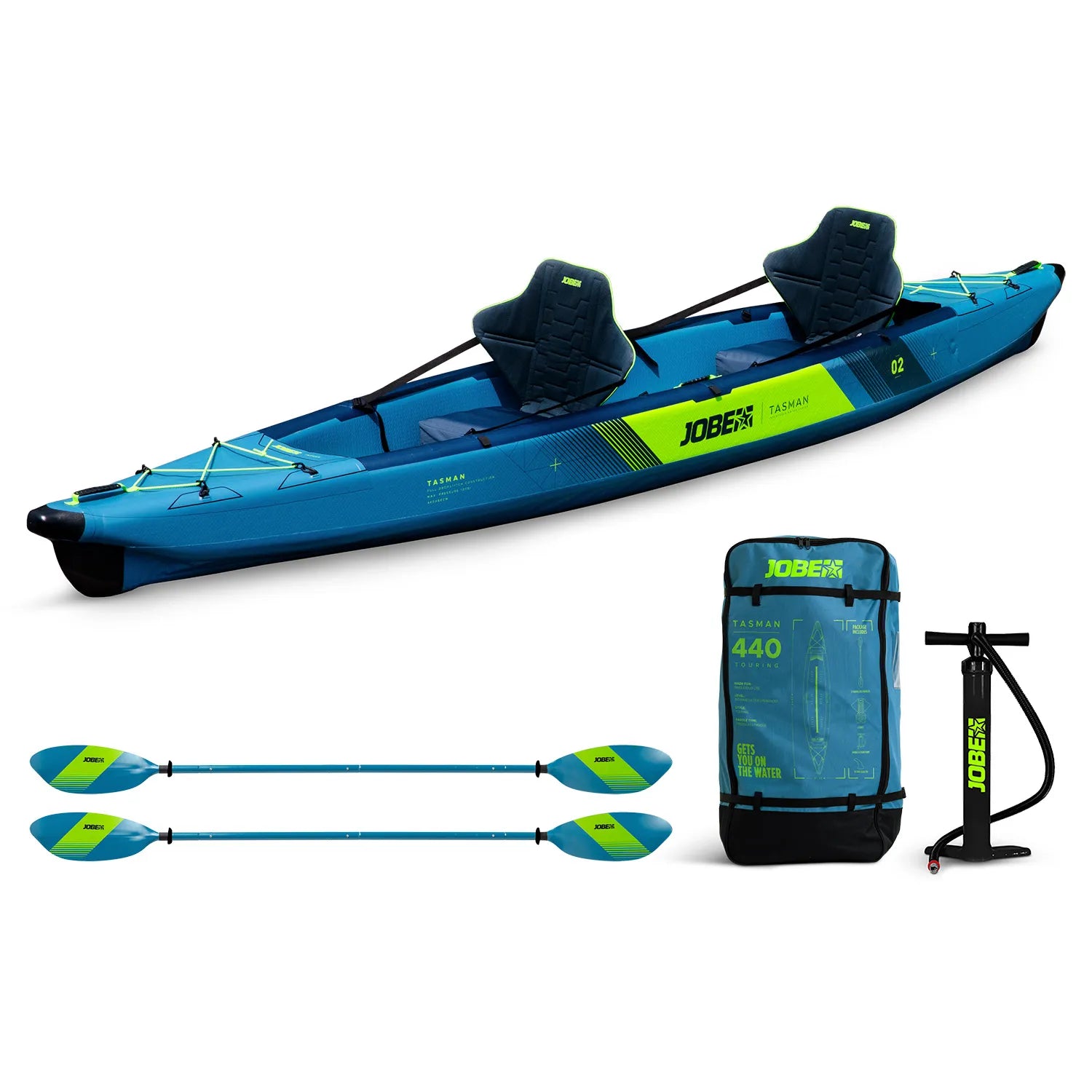 Jobe Tasman Inflatable Kayak – Lightweight and Durable 1-Person Kayak for Adventure