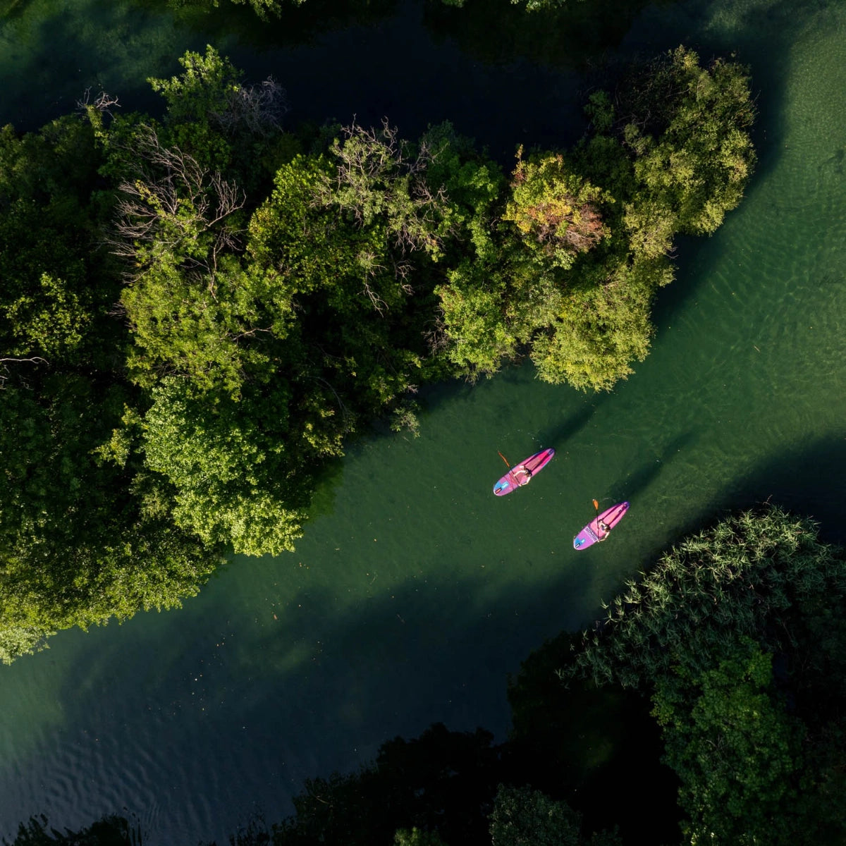 Lightweight and durable Jobe Aero Lina SUP Board 10.0 Package on the water