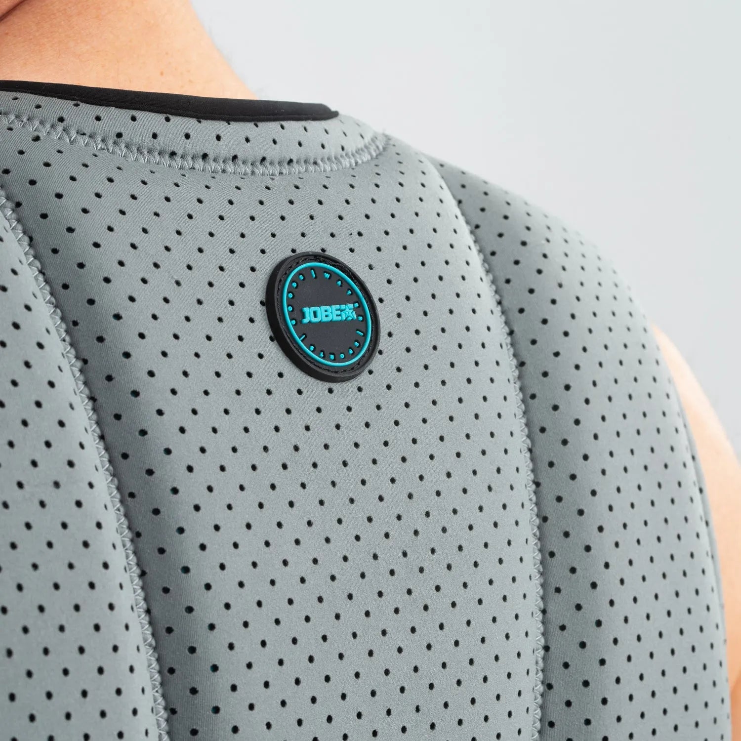 Gray sleeveless shirt with a JOEYX logo on a gray background