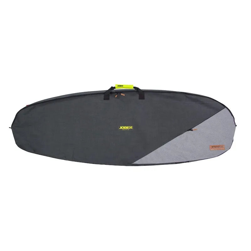 Gray and black wakeboardbag with a visible brand logo on a white background