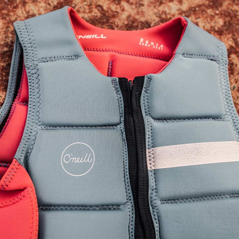 O’Neill Women's BAHIA Comp Vest – lightweight, flexible, and stylish impact vest designed for performance and comfort on the water.